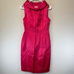 Lilly Pulitzer Pink Sleeveless Cowl Neck Retro Jackie O Dress Women's 2 Classy